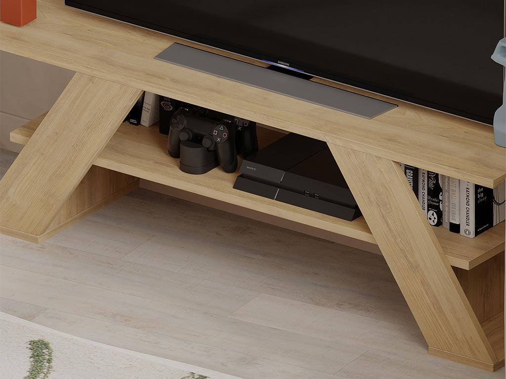 Table TV moderne FARFALLA 120cm - Chêne Table TV moderne FARFALLA 120cm - Chêne