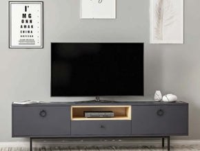 Meuble TV BARS Anthracite Salon et séjour - Meubles de décoration chez GÜZELHOME Maroc Casablanca Rabat Tanger Berkan Nadour