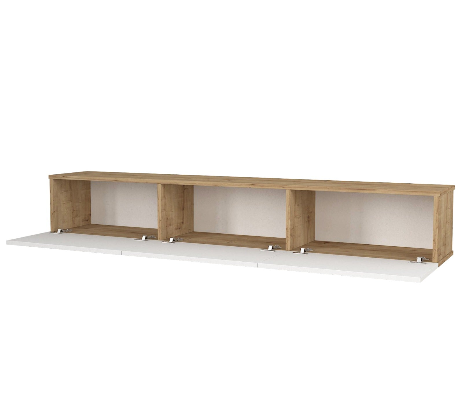 Stand TV Suspendu ALMAD 180cm - Chêne et Blanc Stand TV Suspendu ALMAD 180cm - Chêne et Blanc
