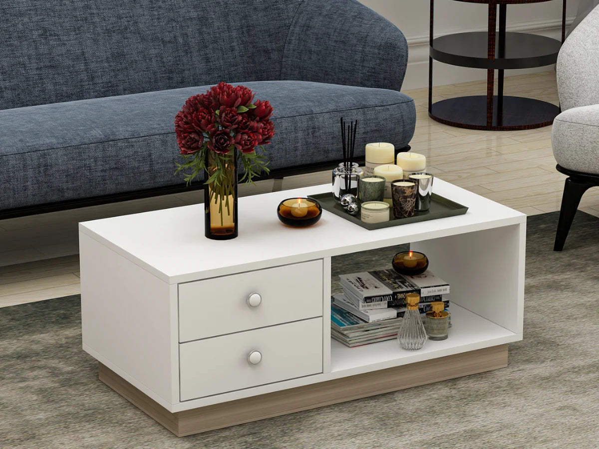 Table basse MOSKOVO blanche Table basse MOSKOVO blanche