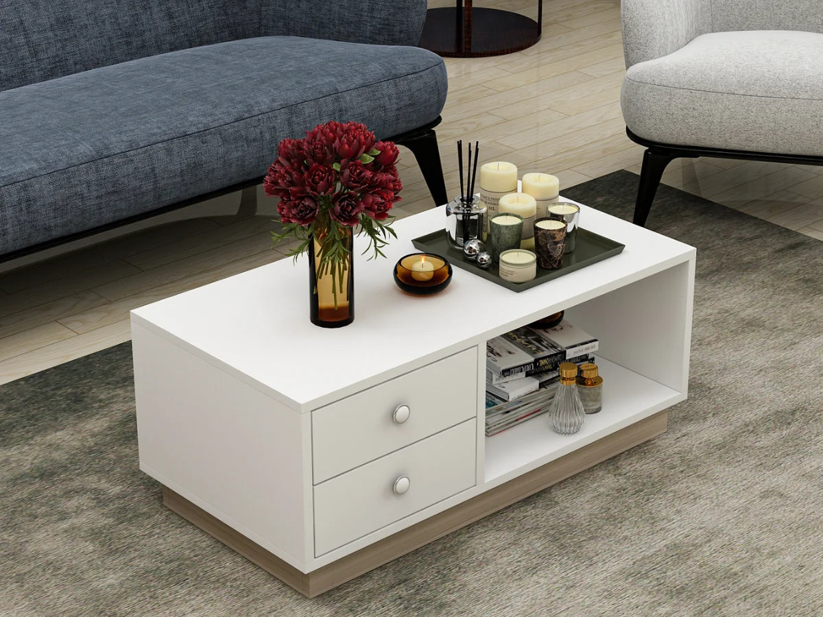Table basse MOSKOVO blanche Table basse MOSKOVO blanche