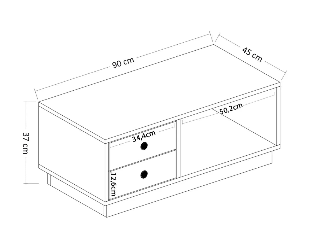 Table basse MOSKOVO blanche Table basse MOSKOVO blanche