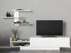 Meuble TV EGEMEN - Blanc