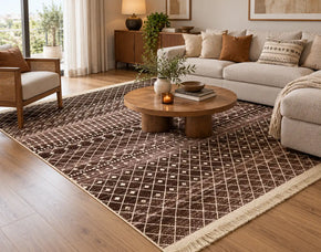tapis marron maroc