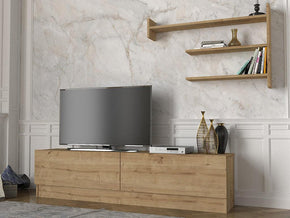 Meuble TV ALPHA 160 cm - Chêne - Salon et séjour - Meubles de décoration chez GÜZELHOME Maroc