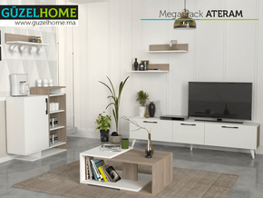 Mega ATERAM - Meuble TV - Table basse - Rangement Multifonction - Meubles de décoration chez GÜZELHOME Maroc