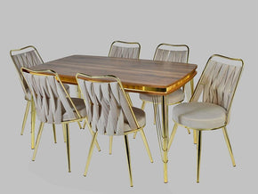 Salle à manger complète CEVAGRIS à 6 chaises - Meubles de décoration chez GÜZELHOME Maroc