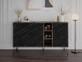 Console Buffet d'entrée CLARA 142 cm - Bendir et effet marbre - Meubles de décoration chez GÜZELHOME Maroc