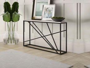 Console d'entrée en marbre CROISMA - Ameublement d'intérieur Maroc - Meubles de décoration chez GÜZELHOME Maroc