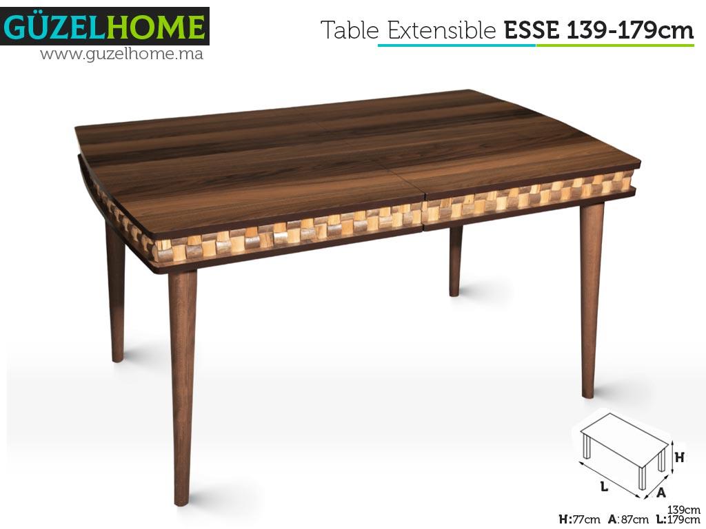 Salle à manger complète à 6 chaises ESSE - Table extensible 139 - 179 cm Salle à manger complète à 6 chaises ESSE - Table extensible 139 - 179 cm