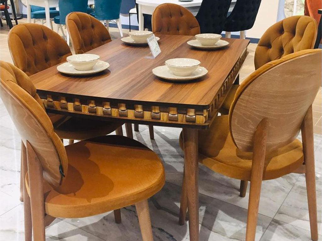 Salle à manger complète à 6 chaises ESSE - Table extensible 139 - 179 cm Salle à manger complète à 6 chaises ESSE - Table extensible 139 - 179 cm