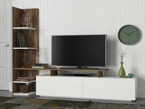 Meuble TV HOME - Noyer et Blanc - Meubles de décoration chez GÜZELHOME Maroc