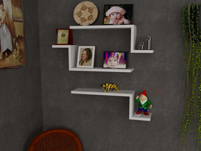 Étagères Murales LOWA - Blanc - Meubles de décoration chez GÜZELHOME Maroc