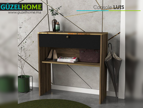 Console LUIS - Noyer et Noir - Meubles de décoration chez GÜZELHOME Maroc