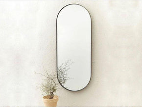 Miroir décoratif ovale - cadre en métal doré - Meubles de décoration chez GÜZELHOME Maroc