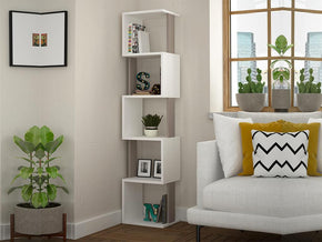 Étagères de rangement PIRI 161 cm - Blanc et Beige - Meubles de décoration chez GÜZELHOME Maroc