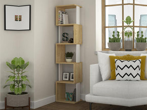 -Étagères de rangement PIRI 161 cm - Chêne et blanc - Meubles de décoration chez GÜZELHOME Maroc