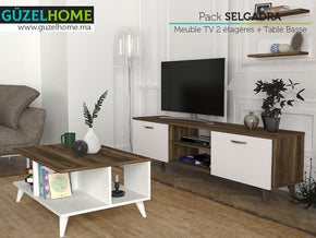 Pack SELCADRA - Meuble TV et Table Basse - Salon et séjour - Meubles de décoration chez GÜZELHOME Maroc