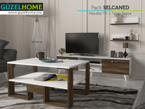 Pack SELCANED - Meuble TV et Table Basse - Salon et séjour - Meubles de décoration chez GÜZELHOME Maroc