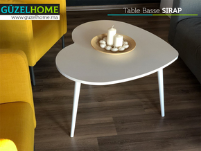 Table Basse SIRAP - Blanc - 89cm - Meubles de décoration chez GÜZELHOME Maroc