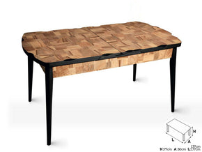 Table de salle à manger extensible SAHRA 137 - 177 cm - Meubles de décoration chez GÜZELHOME Maroc