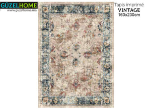 Tapis moderne imprimé VINTAGE - Salon et séjour - Ameublement d'intérieur - Meubles de décoration chez GÜZELHOME Maroc
