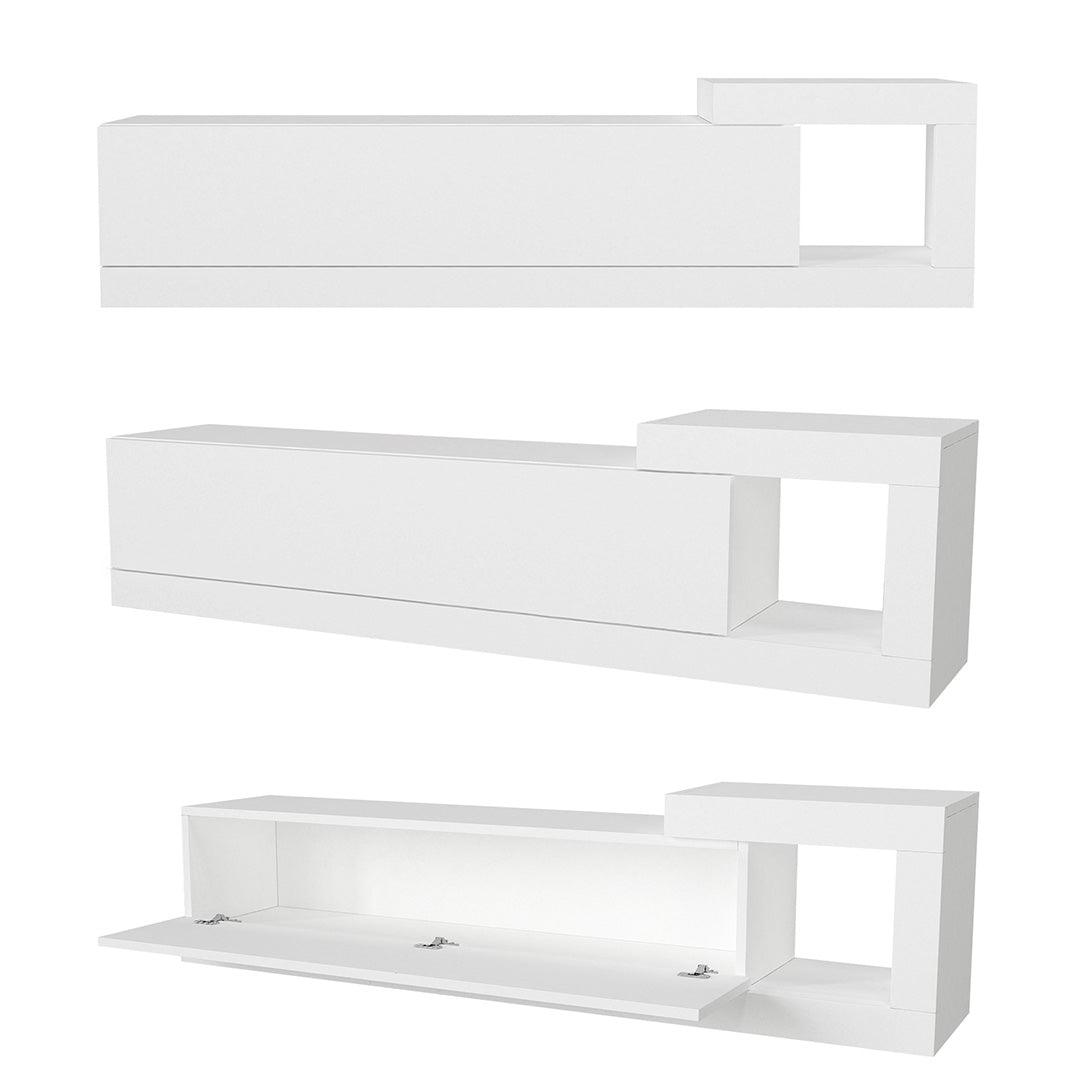 Meuble TV Suspendu VOLARE 150 cm - Blanc Meuble TV Suspendu VOLARE 150 cm - Blanc