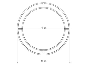Miroir décoratif moderne - cadre rond en métal noir — vue alternative
