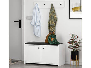 Banc à chaussures ZEN Blanc Meuble d'entrée - Meubles de décoration chez GÜZELHOME Maroc Rabat Casablanca