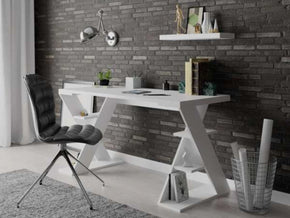 Bureau PAPILLON 137 cm - Blanc - Étude et Travail - Meubles de décoration chez GÜZELHOME Maroc Cassablanca Rabat Nadour Berkan
