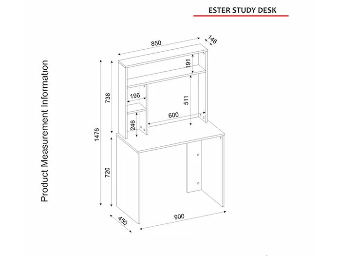 Bureau ESTER 90 cm