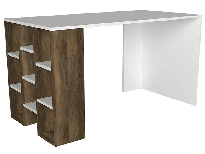 Bureau RICOLO - Blanc et noyer