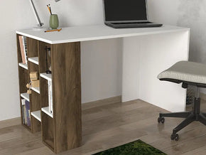 Bureau RICOLO - Blanc et noyer