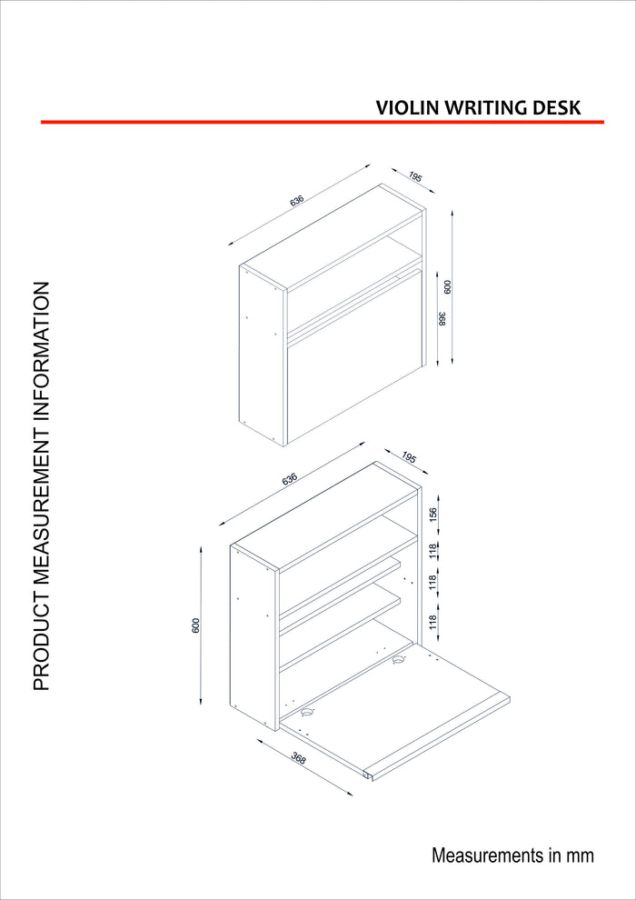Bureau Violin - Blanc