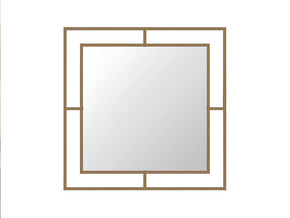 Miroir décoratif moderne - cadre en métal doré — vue alternative