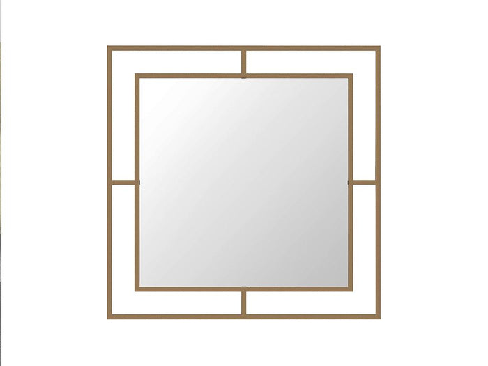 Miroir décoratif moderne - cadre en métal doré