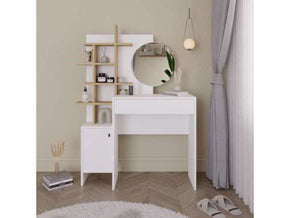 Coiffeuse MUP blanc chene Ameublement interieur Maroc Meubles de decoration chez GUZELHOME Maroc Rabat Casablanca Tanger Nador Berkane