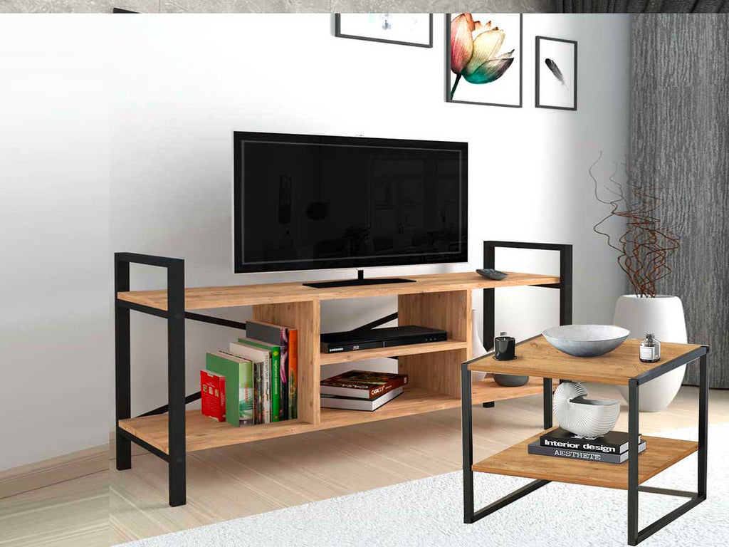 Ensemble de Meuble TV + Table basse NORD