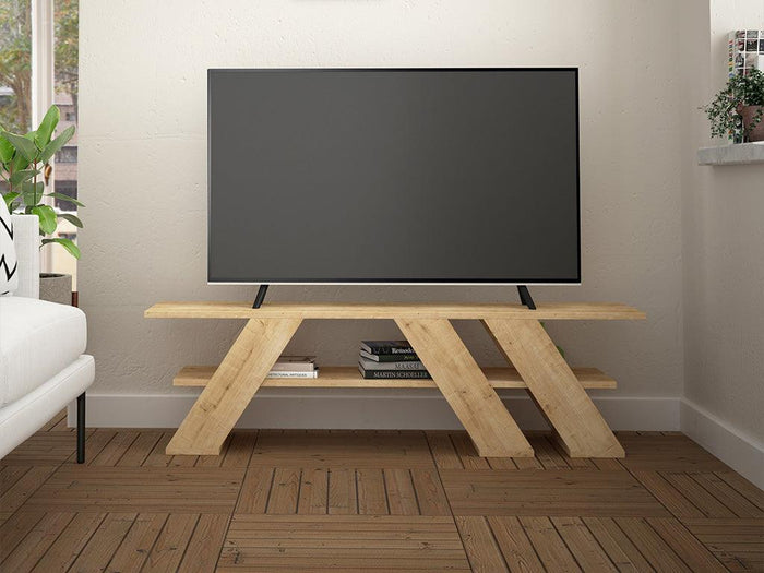 Meuble TV moderne FELLA 140cm - Chêne