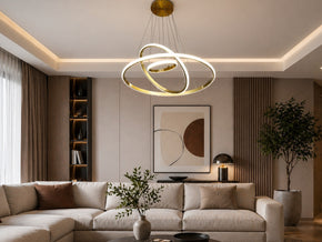 LUSTRE LED 3 CERCLES DIMENSION 60/40/20 235GD