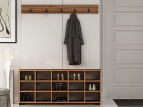 Shoe Cabinet Crate Walnut Noyer Meuble d'entrée - Meubles de décoration chez GÜZELHOME Maroc