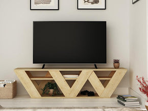 Stand TV pour salon ou séjour RALLA 158 cm - Chêne - Meubles de décoration chez GÜZELHOME Maroc