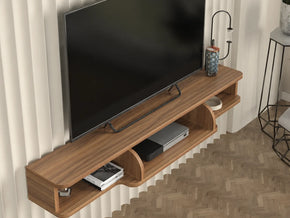 Meubles TV suspendu LEPPO Noyer — vue alternative