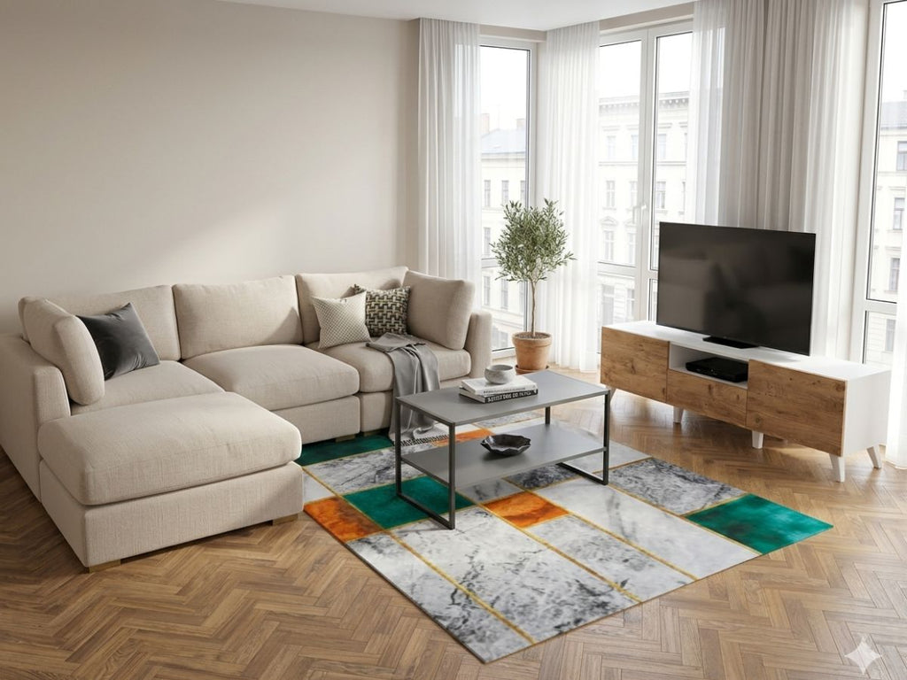Pack séjour EXPRESS : Canapé + Meubles + 1 pouf offert