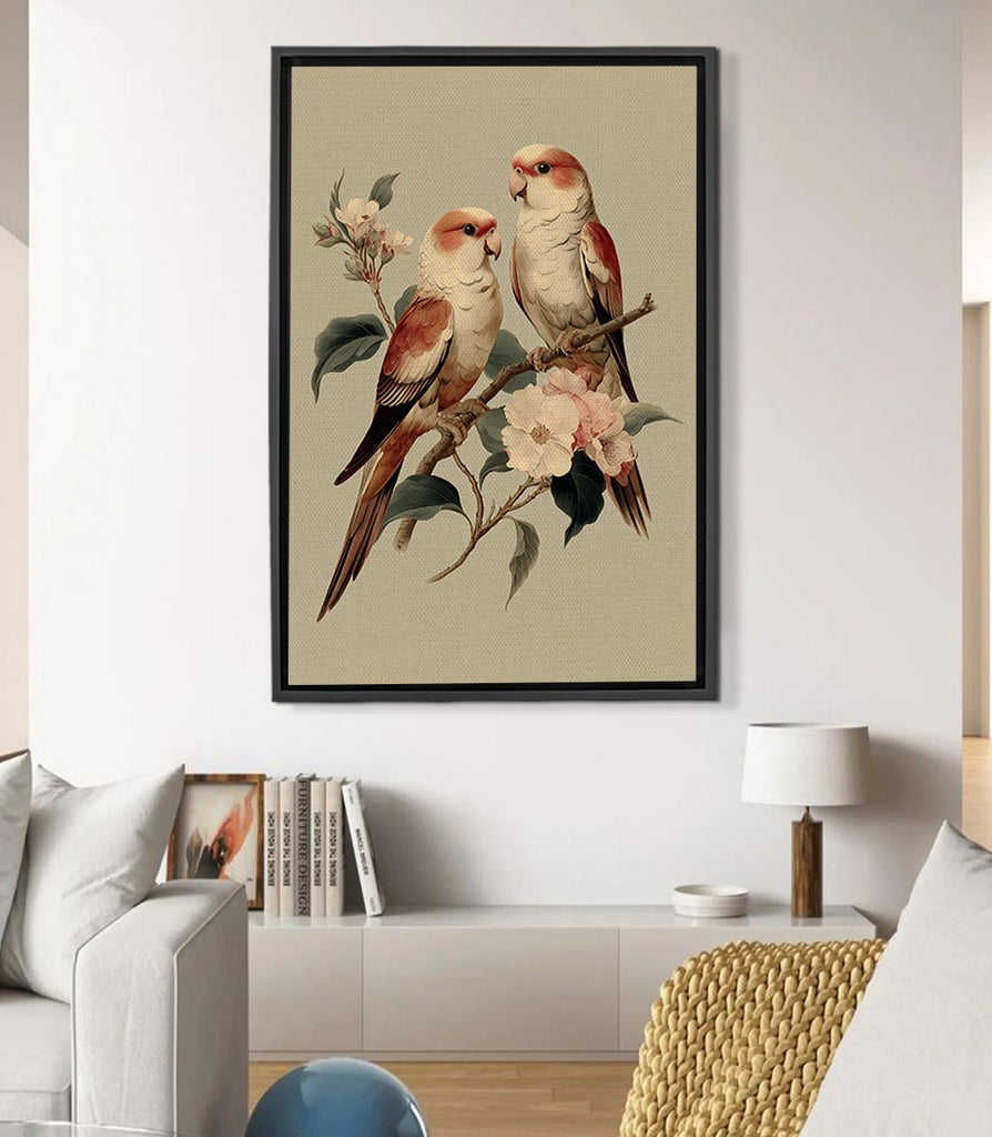 Tableau Pastel Parrots