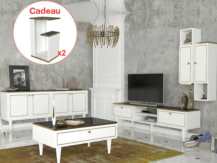 Collection salon complet ANNEVAR  - Meuble TV - Table Basse - Buffet Console - Salon et séjour