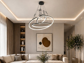 LUSTRE LED NOVA 3 CERCLES 80/60/40 5425-BK