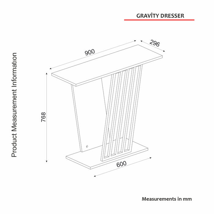 Console Gravity - Effet marbre-Blanc et Doré