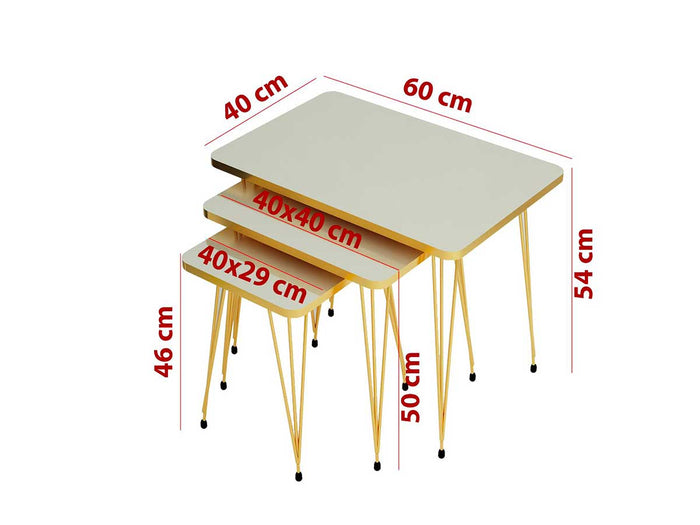 Ensemble de tables d'appoint BATA