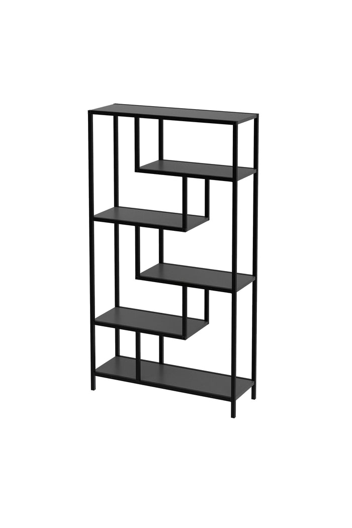 Bibliothèque-Étagères de rangement LARISSA - GRIS ANTHRACITE